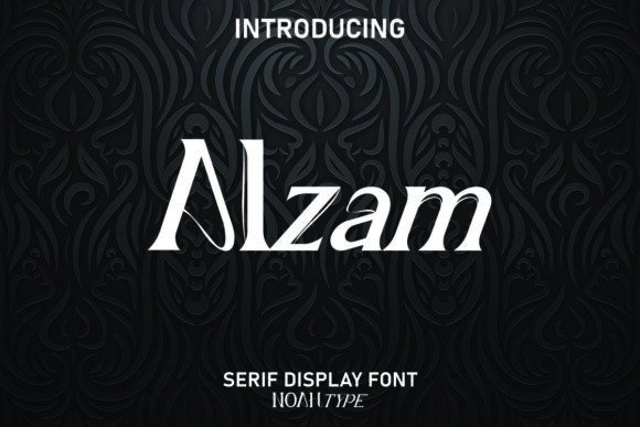 Alzam: A Roman-Inspired Serif Display Font for Thoughtful Publishing