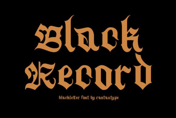 Blackrecord: A Blackletter Typeface for Editorial Mystique