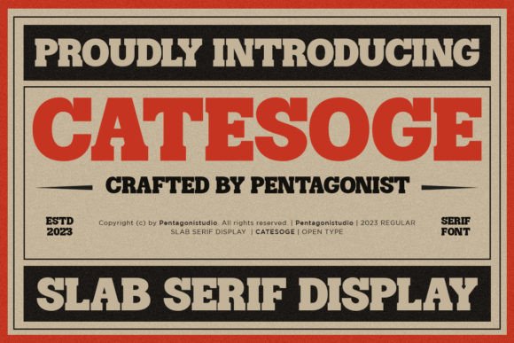 Catesoge Display Font for Bold Vintage Branding