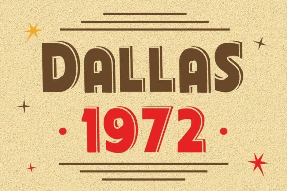 Dallas 1972: A Vintage Display Font for Editorial Impact