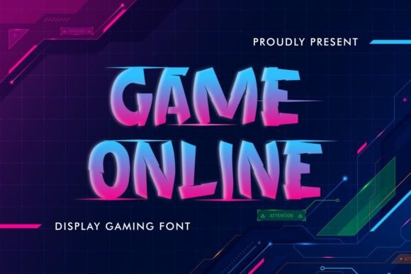 Game Online Font: A Gaming-Style Display Font for Digital Design