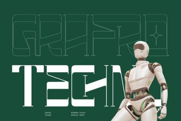 Grafro Techno: A Futuristic Display Font for Digital Design