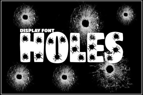 Holes Display Font for Bold Handmade Design