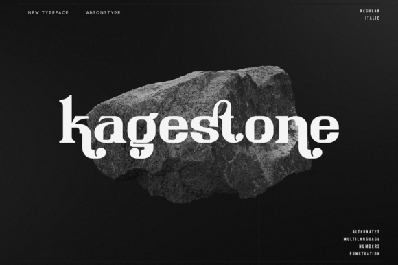 Kagestone: A Premium Display Font for Elegant Digital Branding