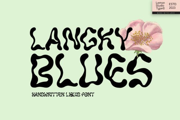 Langky Blues: A Liquid Handwritten Font for Makers