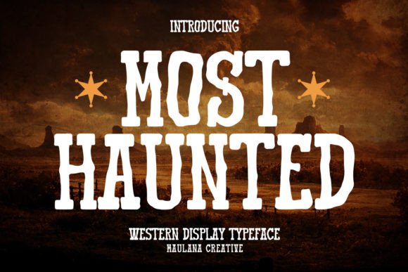 Most Haunted Western Display Typeface for Bold Brand Visuals