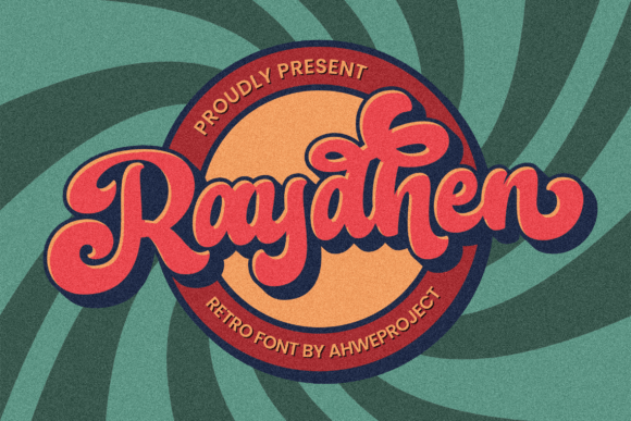 Raydhen: Retro Script Display Font for Handmade Creators