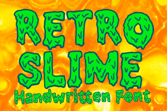 Retro Slime Display Font for Handmade Creators