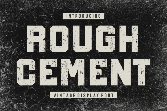Rough Cement Font for Handmade Creatives