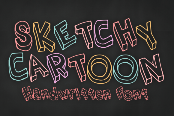 Sketchy Cartoon: A Playful 3D Handdrawn Display Font for Editorial Charm