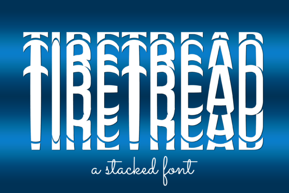 Tire Tread Font: A Stacked Display Typeface for Bold Digital Branding