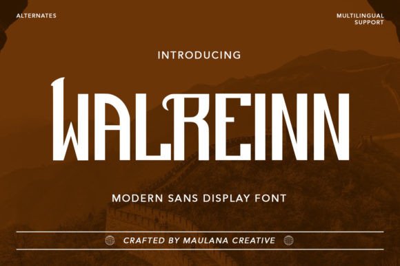 Walreinn Font: A Bold Display Typeface for Handmade Labels & Packaging