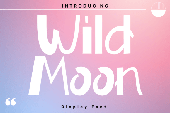 Wild Moon Display Font for Handmade Creatives